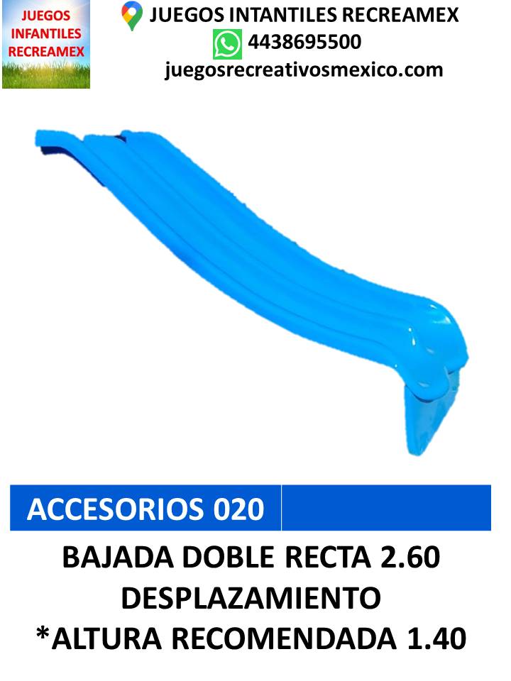 bajada resbaladero doble 1.40